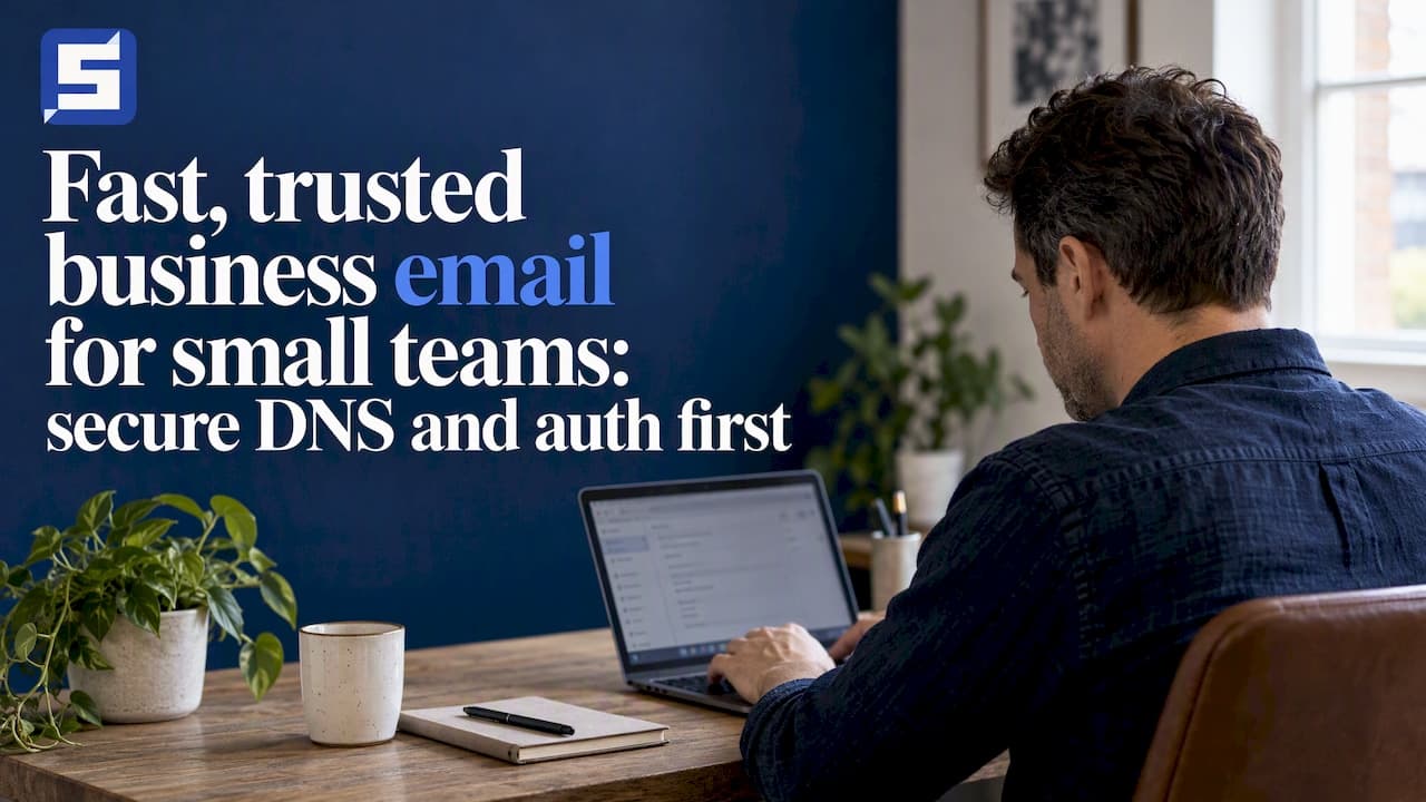 Fast, trusted business email for small teams: secure DNS and auth first